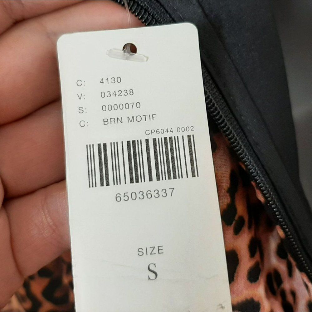 Anthropologie Ranna Gill Motif Leopard Print Cutout Midi Dress sz S NWT - Picture 9 of 9